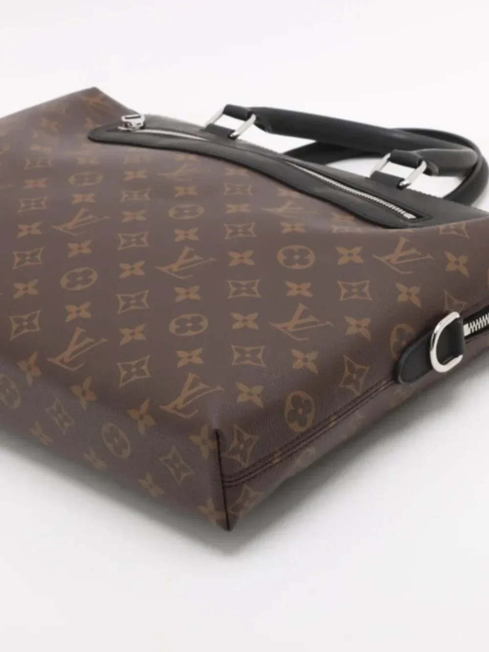 Louis Vuitton Monogram Macassar Porte Documents Jour NM Brown x Black